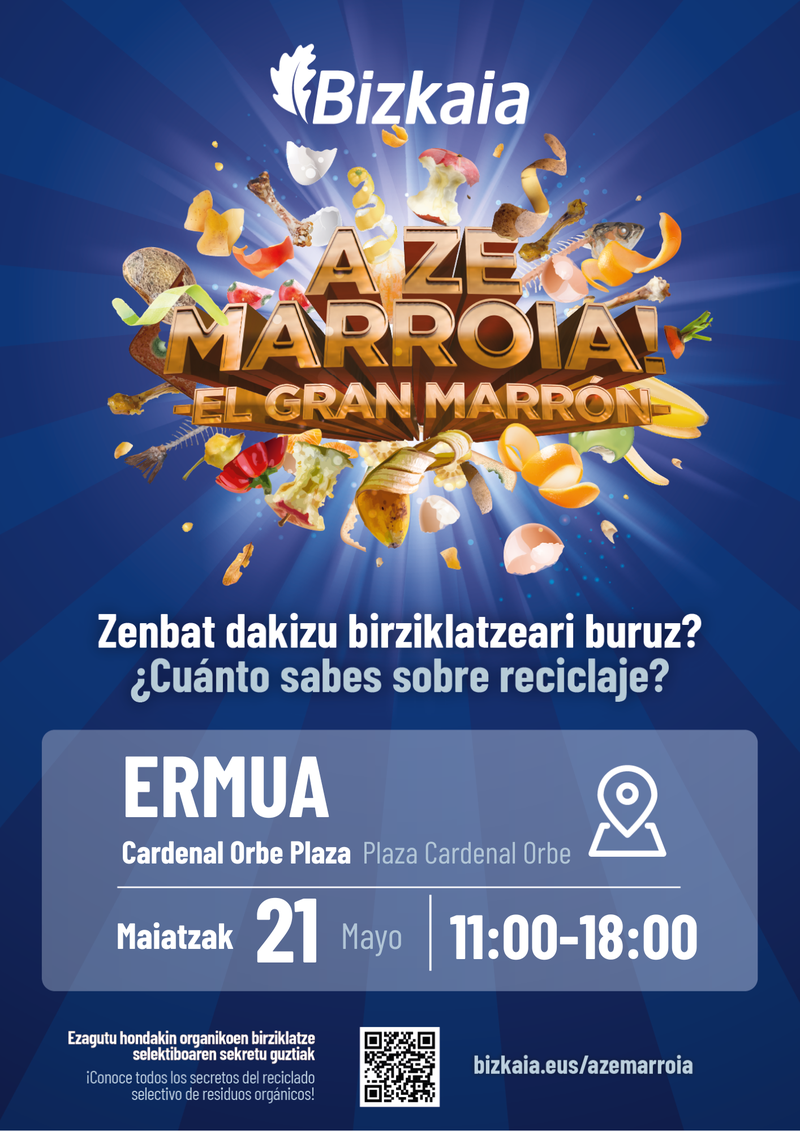 “A ze marroia! / El Gran Marrón”: Ermuak bat egingo du hondakin organikoak birziklatzea sustatzeko kanpainarekin, maiatzaren 21ean